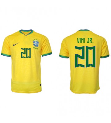 Brasilien Vinicius Junior #20 Hjemmebanetrøje VM 2022 Kort ærmer